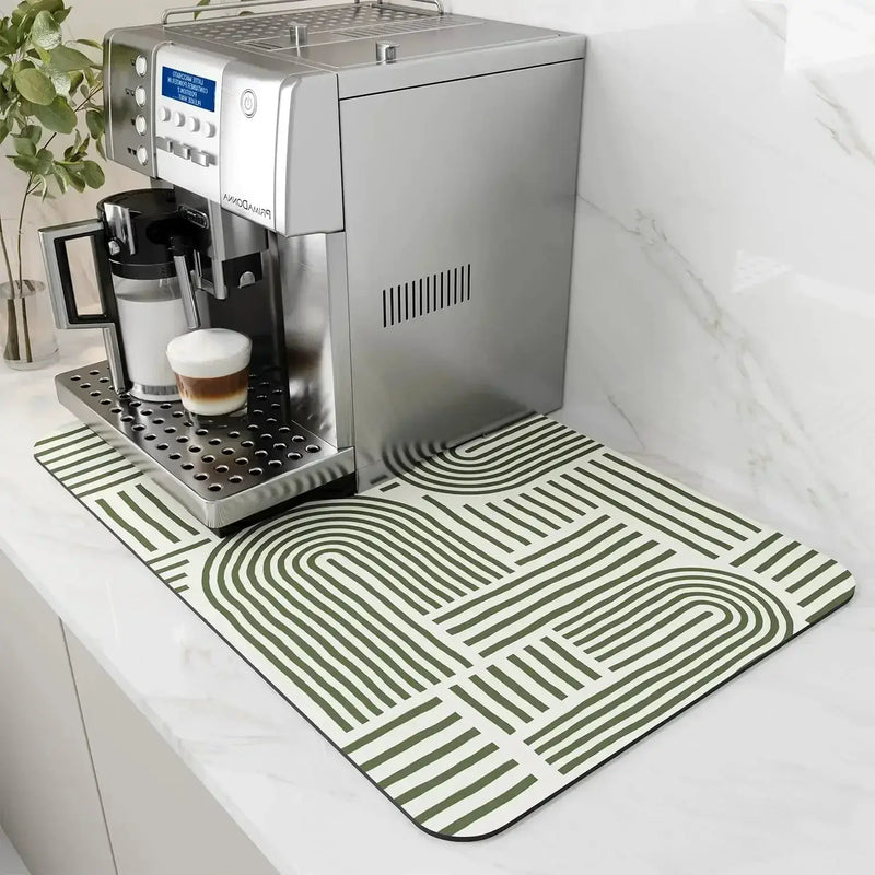Coffee Mat - Water-Absorbent Rubber Small by House Of Avana