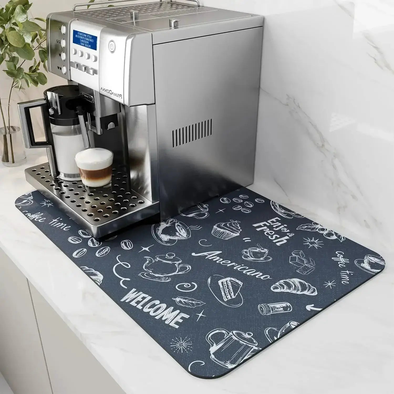Coffee Mat - Water-Absorbent Rubber Small by House Of Avana