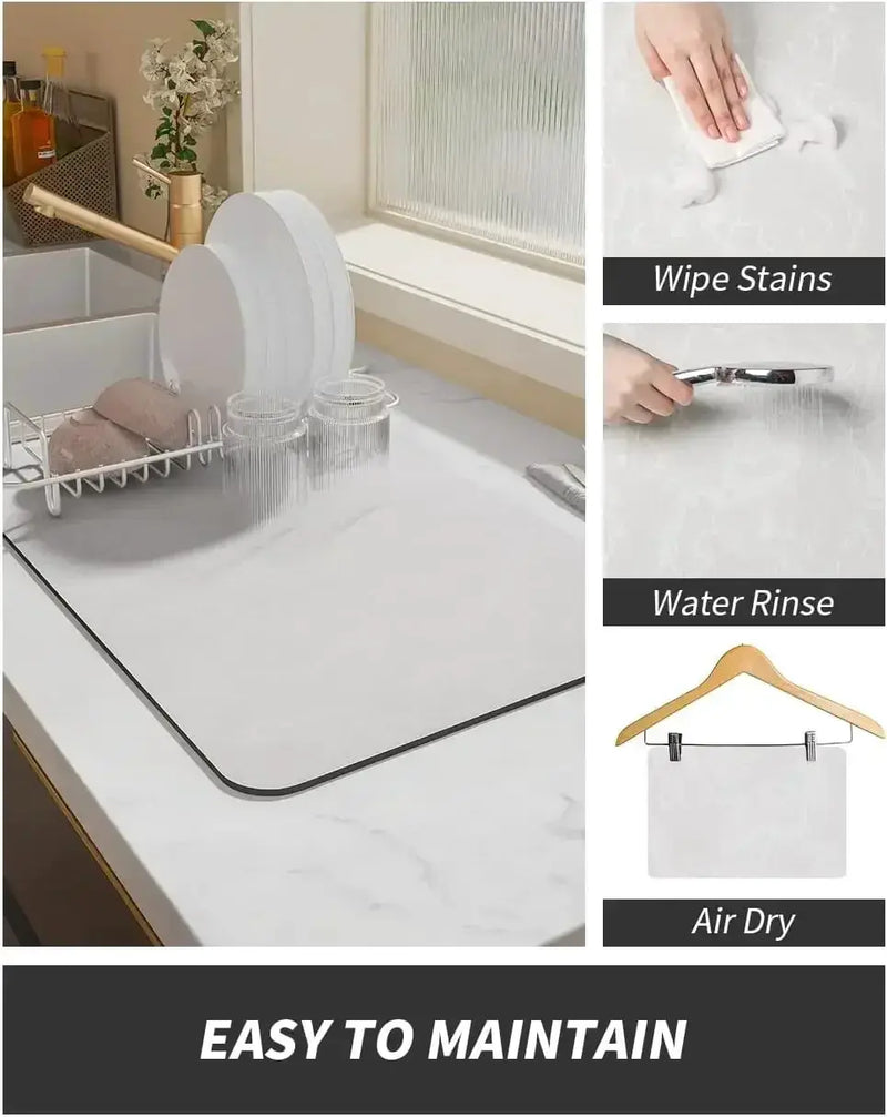 Coffee Mat - Water-Absorbent Rubber Small by House Of Avana