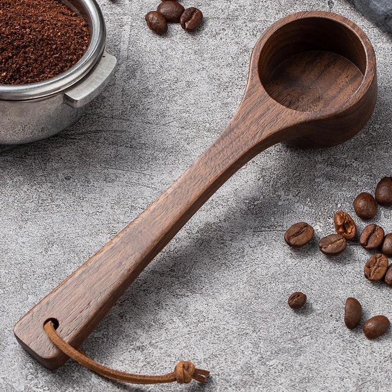 Coffee Spoon - Long Handle Black Walnut Wood by House Of Avana