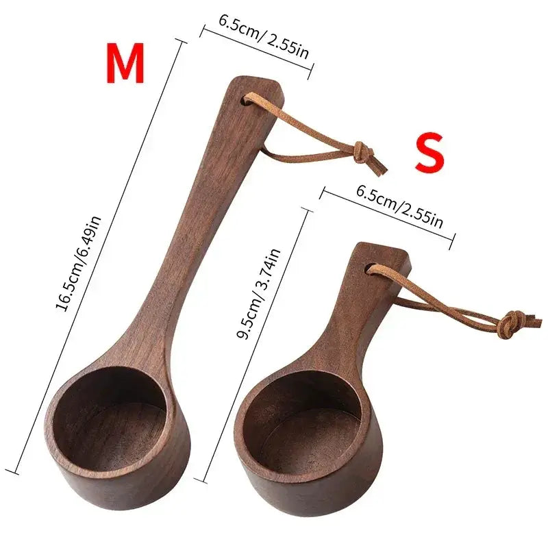 Coffee Spoon - Long Handle Black Walnut Wood by House Of Avana
