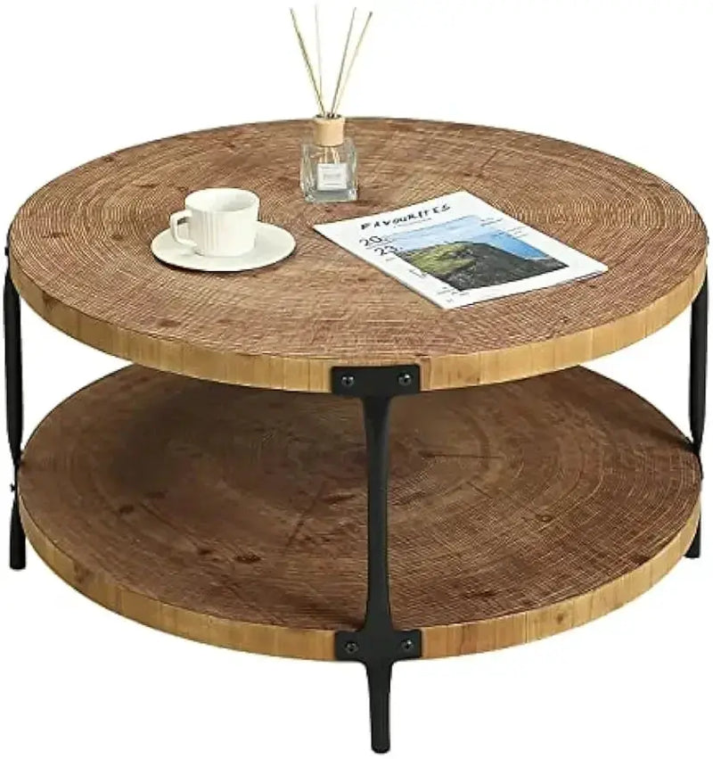 Coffee Table - Boho Wooden Round by House Of Avana
