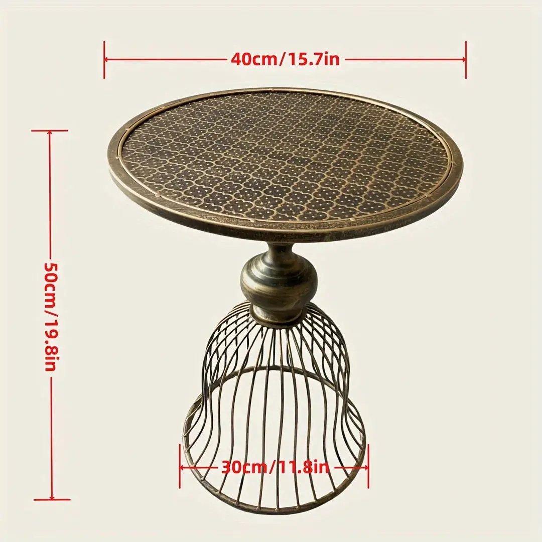 Coffee Table - Industrial Metal Antique Brass by House Of Avana