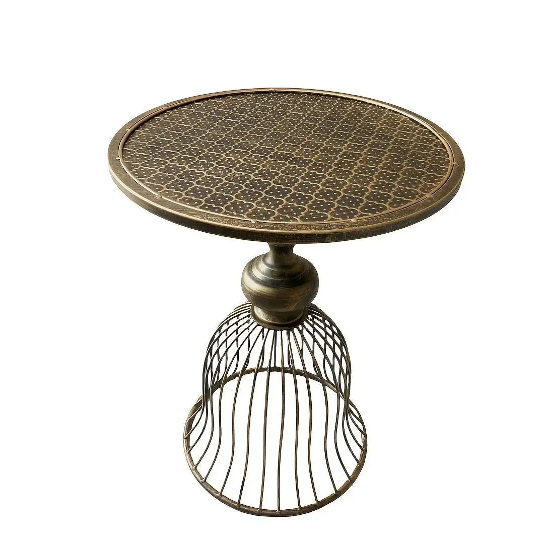 Coffee Table - Industrial Metal Antique Brass by House Of Avana