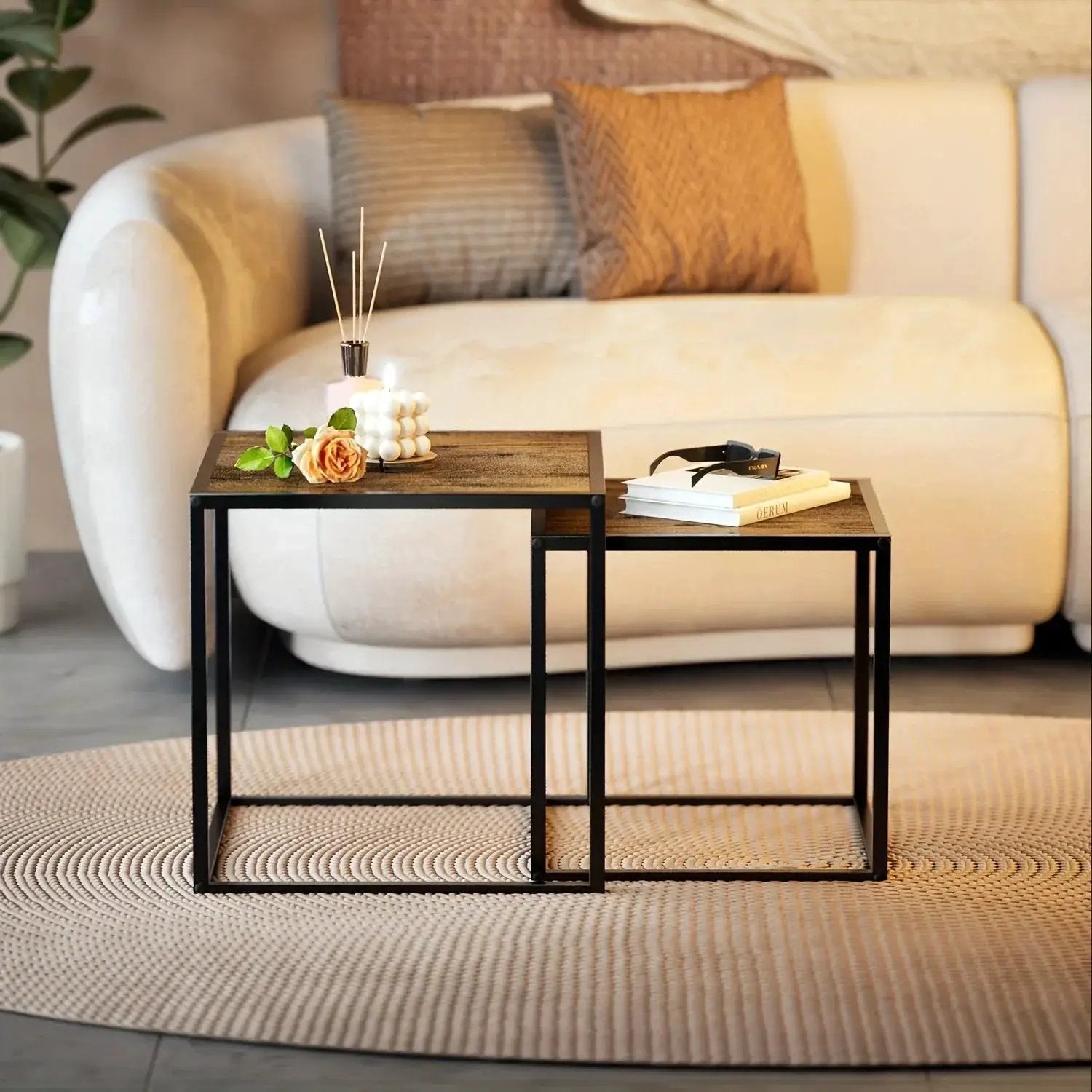 Coffee Table - Minimalist Metal Square by House Of Avana