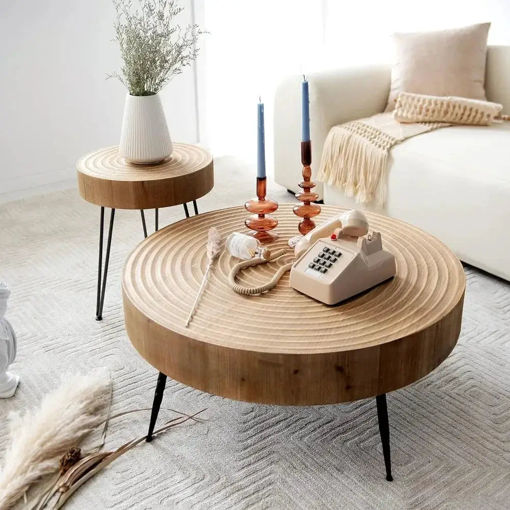 Coffee Table - Rustic Wooden Rectangular by House Of Avana