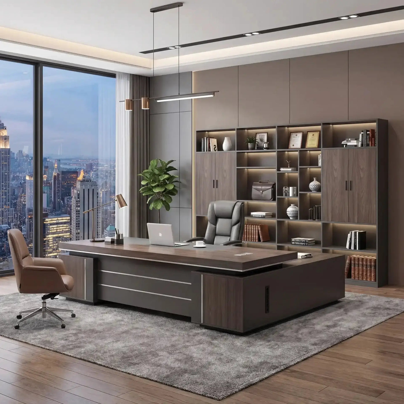 August · Modern Executive L-Shaped Desk by Arc Grove