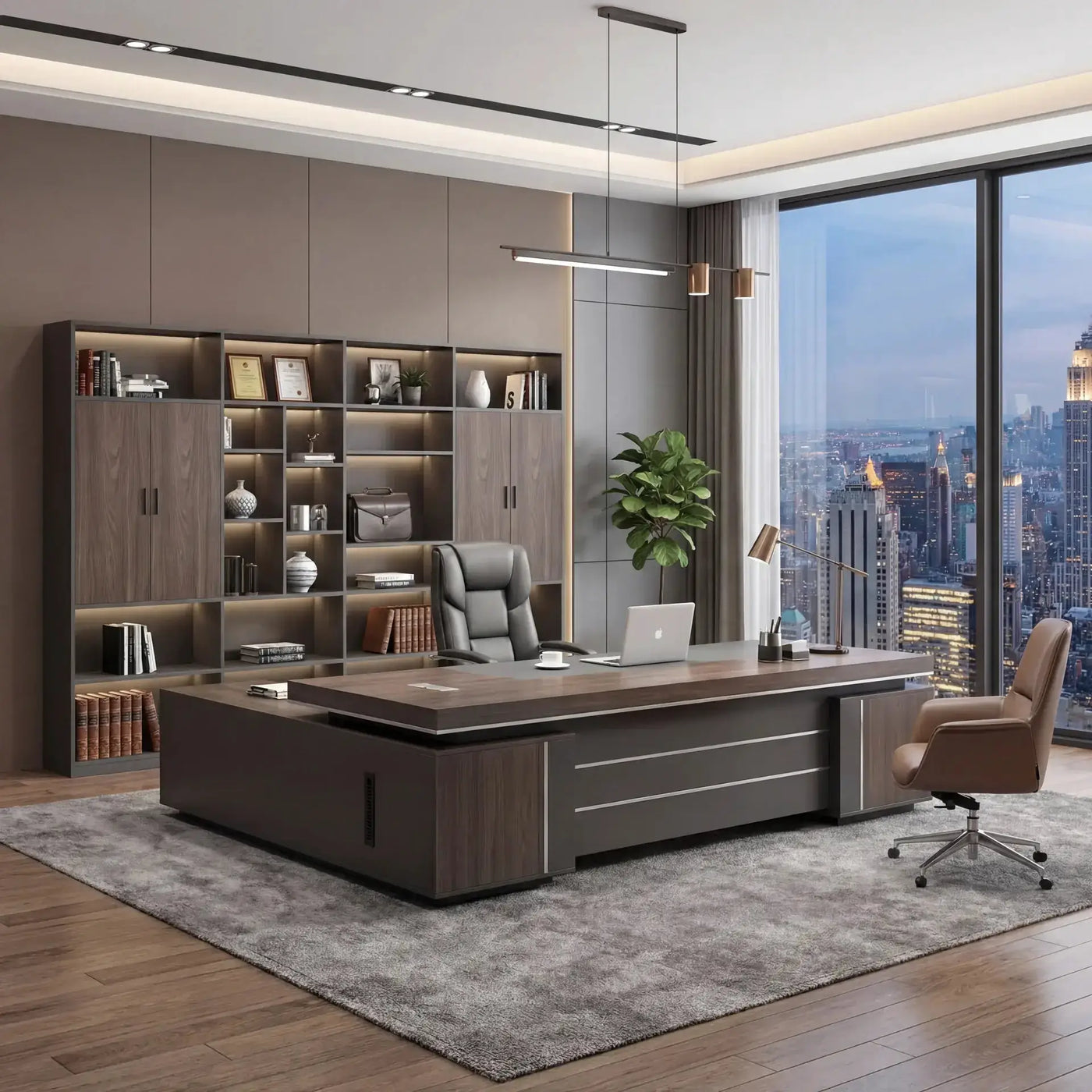 August · Modern Executive L-Shaped Desk by Arc Grove