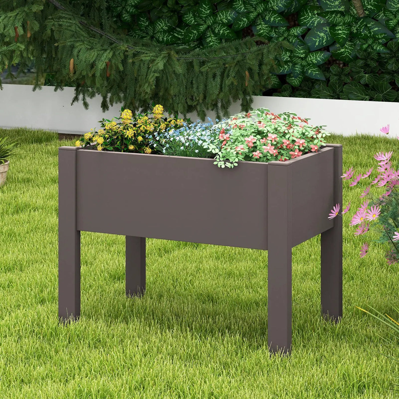 53L Raised Bed Grow Box Self-Watering Planter Box Stand with Water Level Monitor by DirectDeals