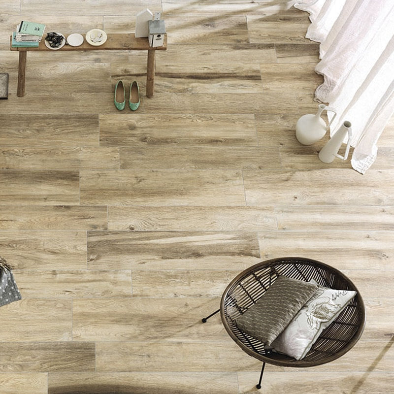 Cognac Natural Wood Look Porcelain Tiles 8x48 Porcelain Natural 8x48 Tiles — 2