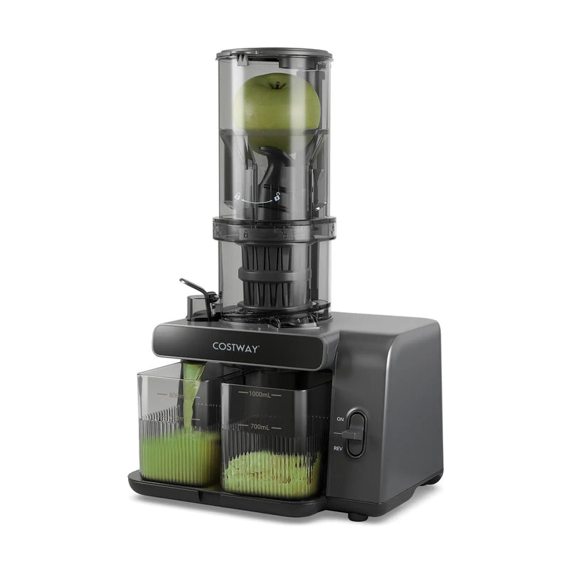 Cold Press Juicer with 5.3 Inches Feed Chute High Juice Yield and Reverse Function by DirectDeals