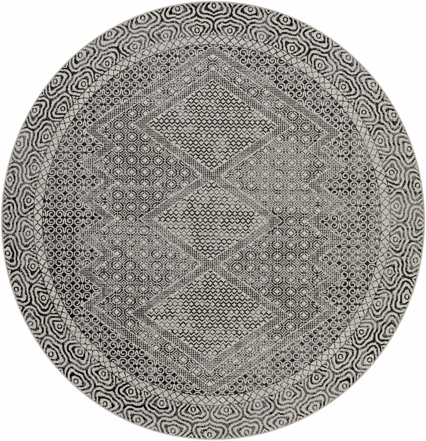 Coledale Black & White Washable Rug - Clearance by Boutique Rugs