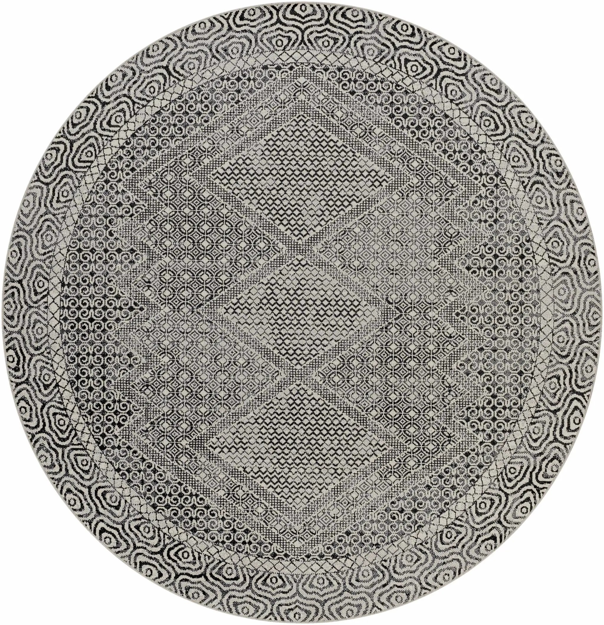 Coledale Black & White Washable Rug - Clearance by Boutique Rugs