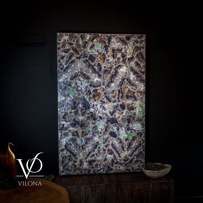 Exotic Mosaic Fluorite Crystal Wall Panels, photo 15 of 16