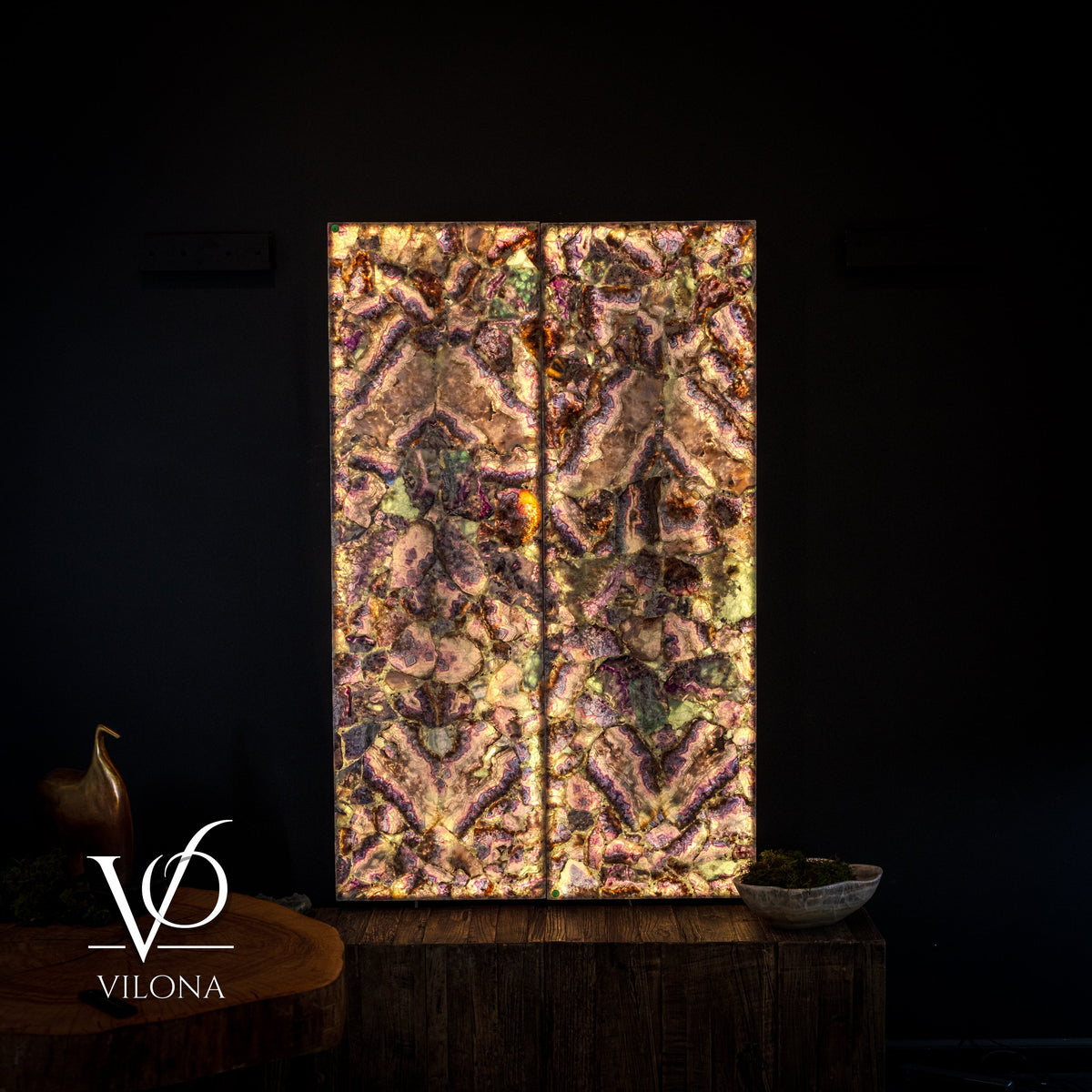 Exotic Mosaic Fluorite Crystal Wall Panels, photo 8 of 16
