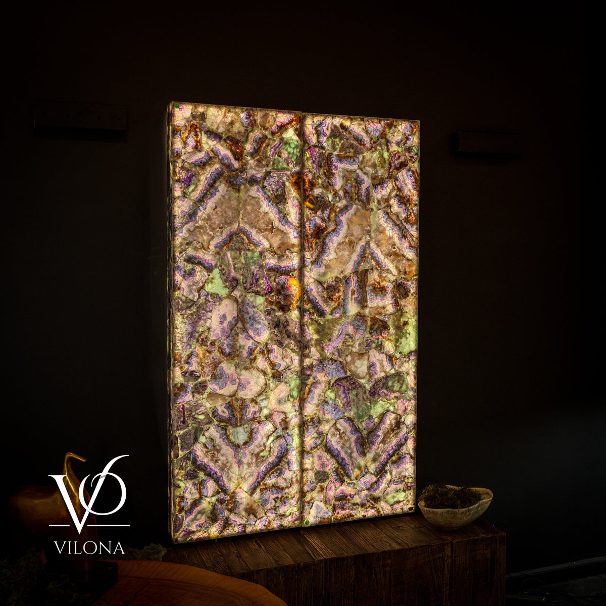 Exotic Mosaic Fluorite Crystal Wall Panels, photo 10 of 16