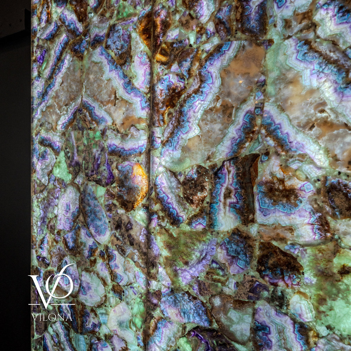 Exotic Mosaic Fluorite Crystal Wall Panels, photo 14 of 16