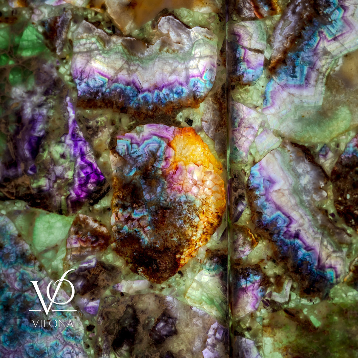 Exotic Mosaic Fluorite Crystal Wall Panels, photo 11 of 16