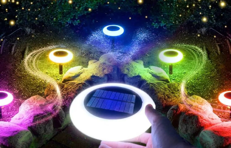 Colorize Solar Lights Color Change Ring Lights In-Ground 6 Pack by Outdoor Solar Outlet