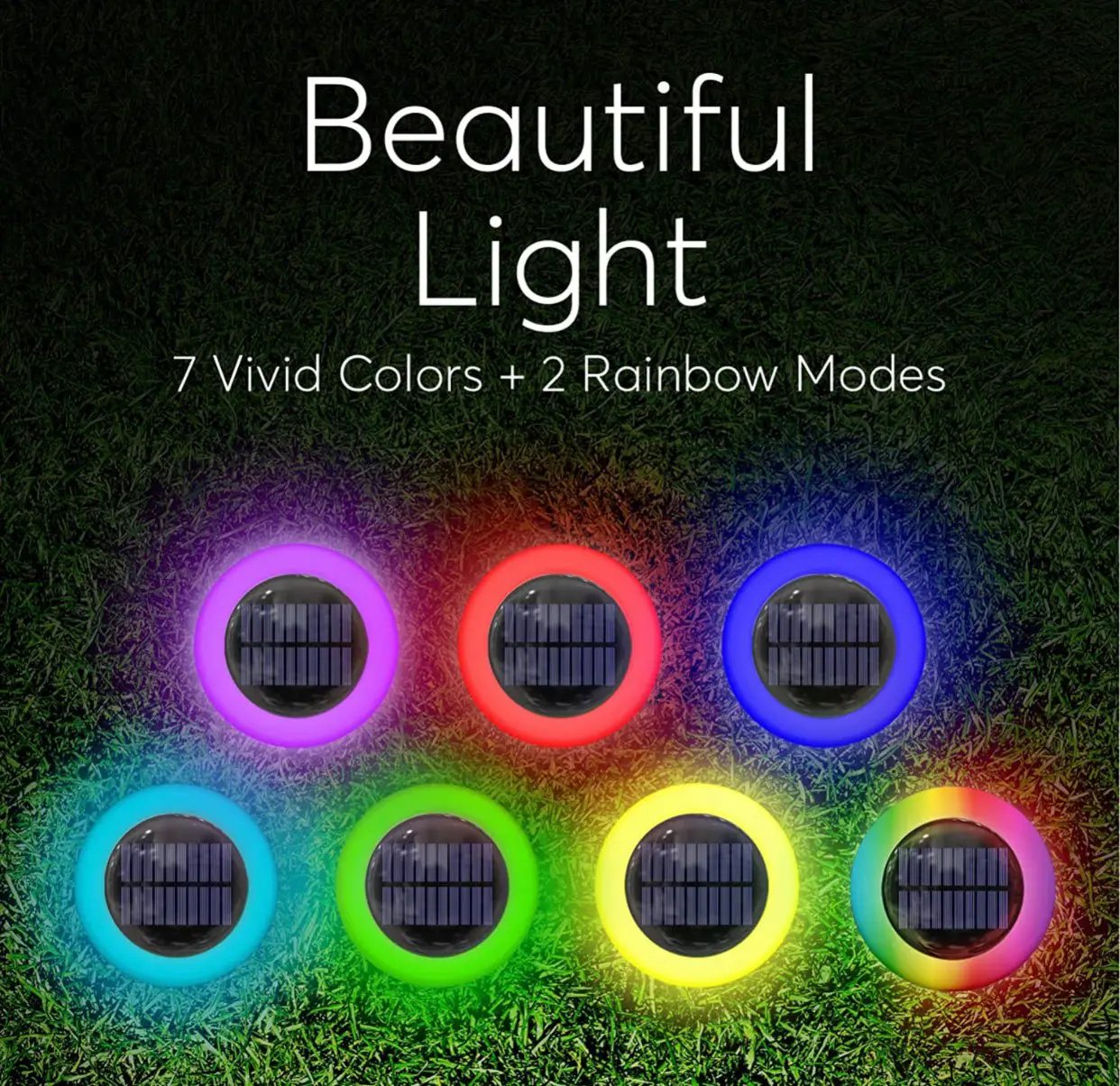 Colorize Solar Lights Color Change Ring Lights In-Ground 6 Pack by Outdoor Solar Outlet