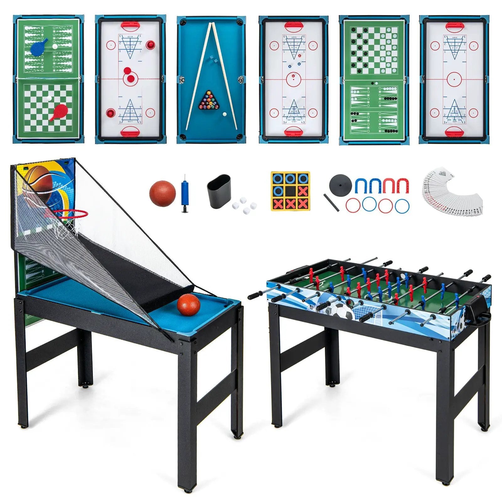14-in-1 Combo Game Table Set Multi Game Table with Foosball by DirectDeals