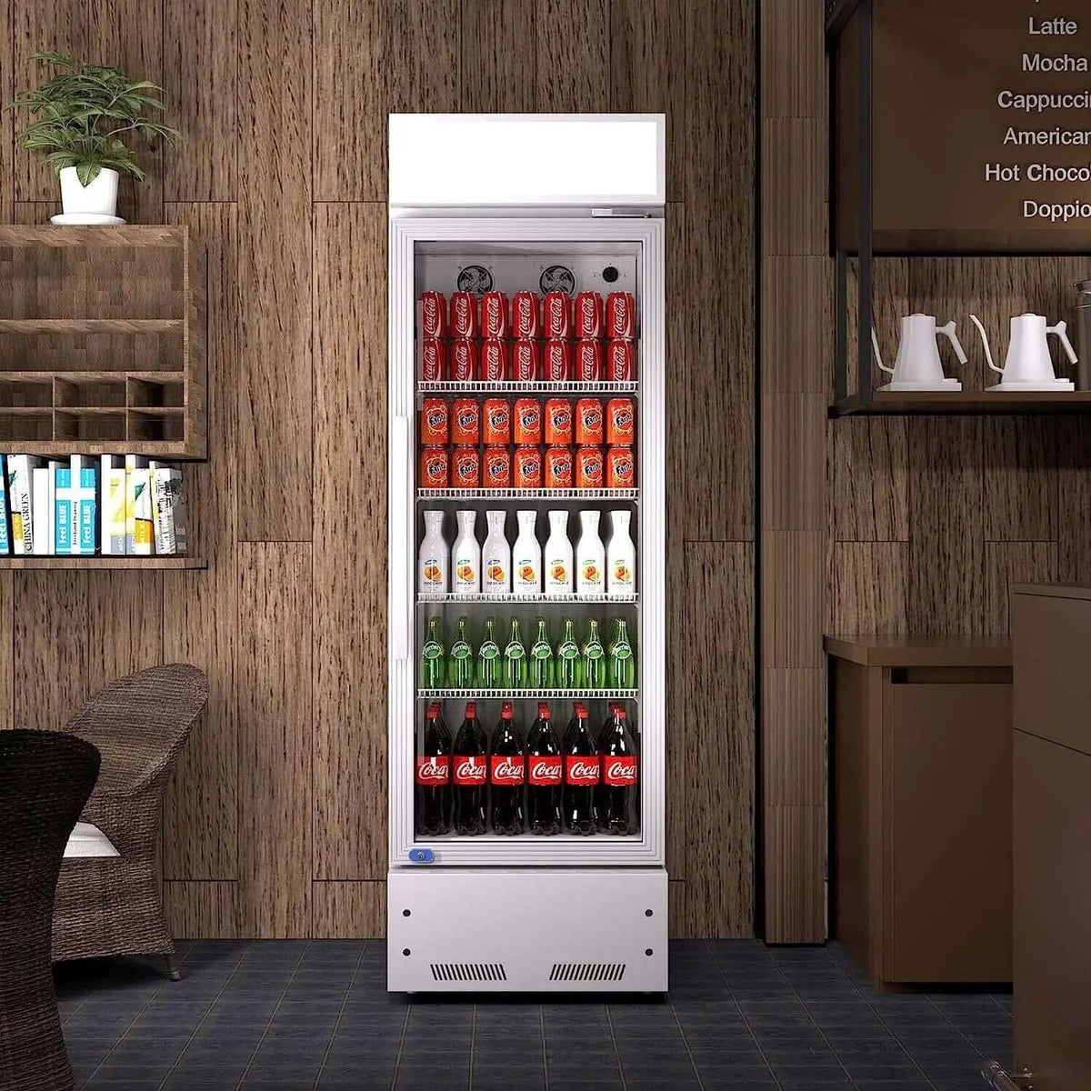Heavy Duty Industrial Glass Door Beverage Merchandiser Refrigerator Cooler, 11 Cu.Ft (SAK04571) by SAKSBY WHOLESALE