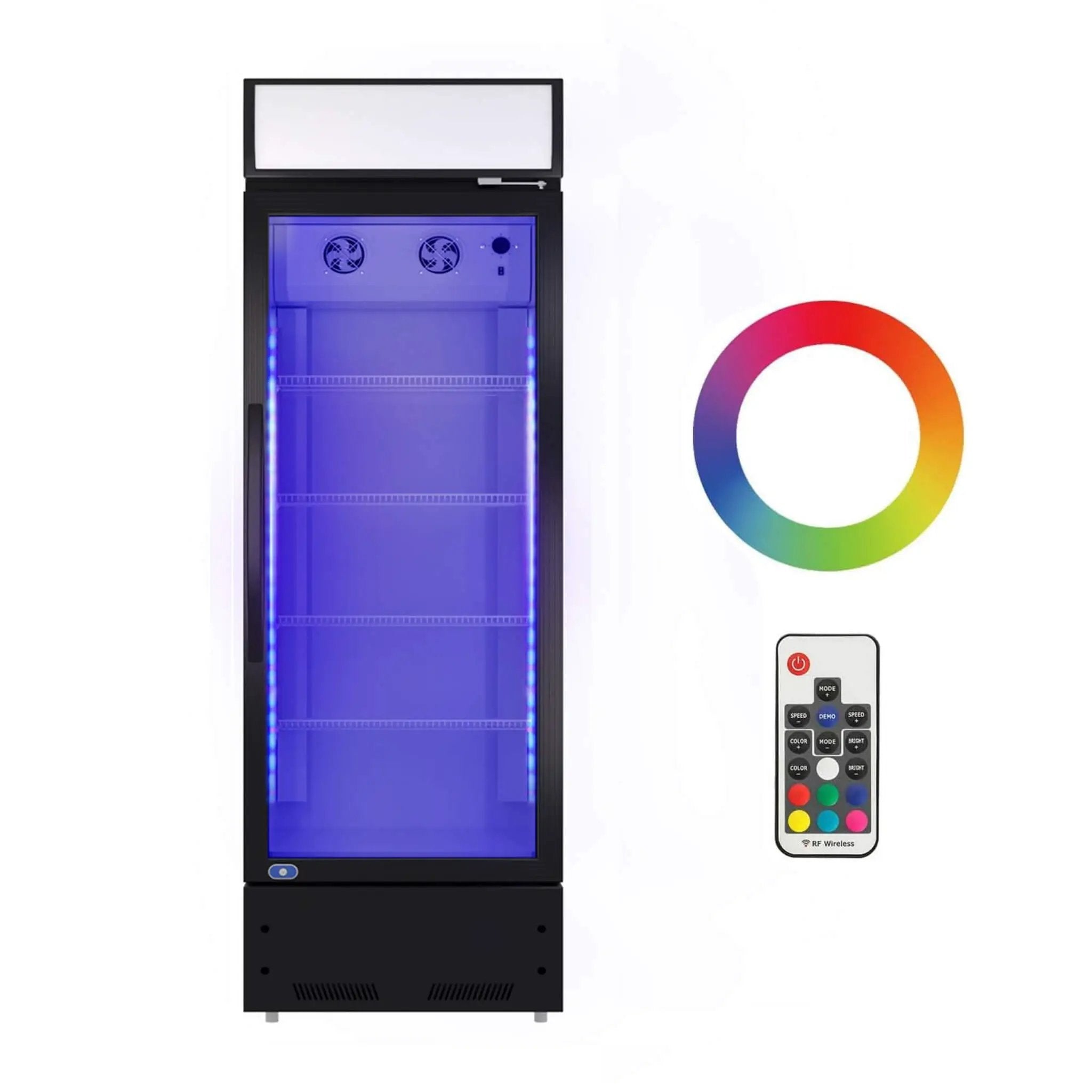 Heavy Duty Industrial Glass Door Beverage Merchandiser Refrigerator Cooler, 11 Cu.Ft (SAK04571) by SAKSBY WHOLESALE