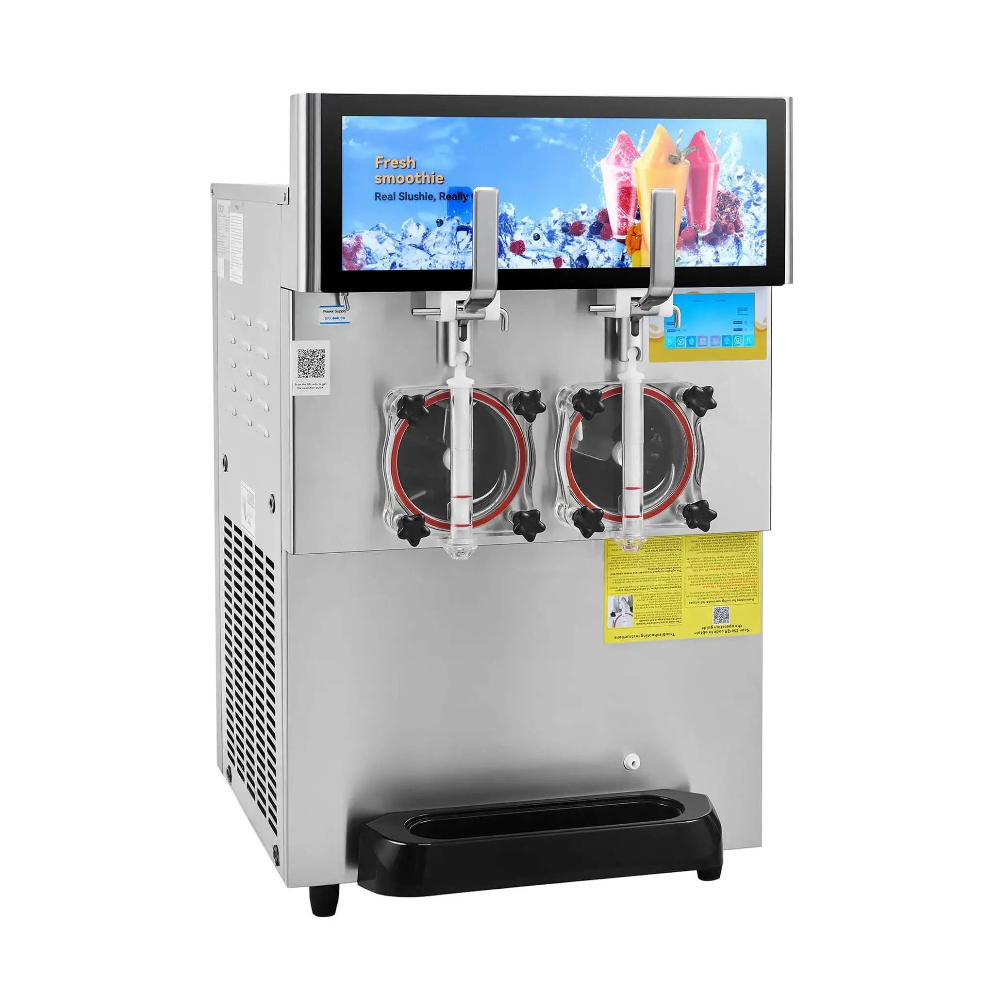 16L Commercial 1155W Double Bowl Stainless Steel Slushy Margarita Machine (SAK98402) by SAKSBY WHOLESALE