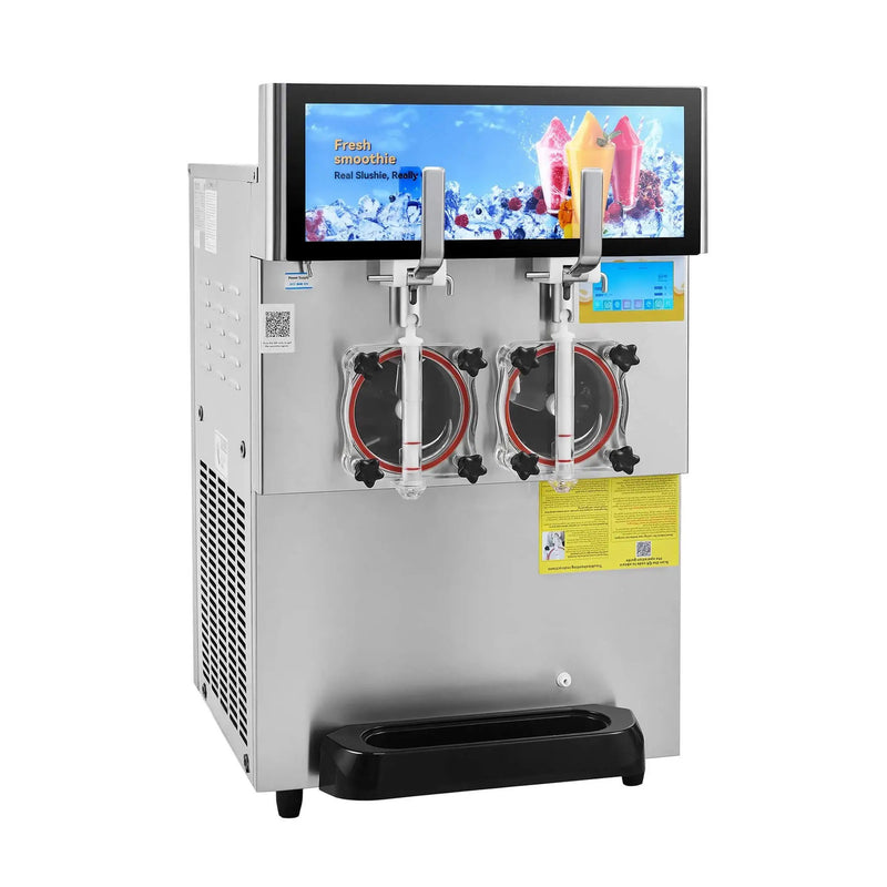 16L Commercial 1155W Double Bowl Stainless Steel Slushy Margarita Machine (SAK98402) by SAKSBY WHOLESALE