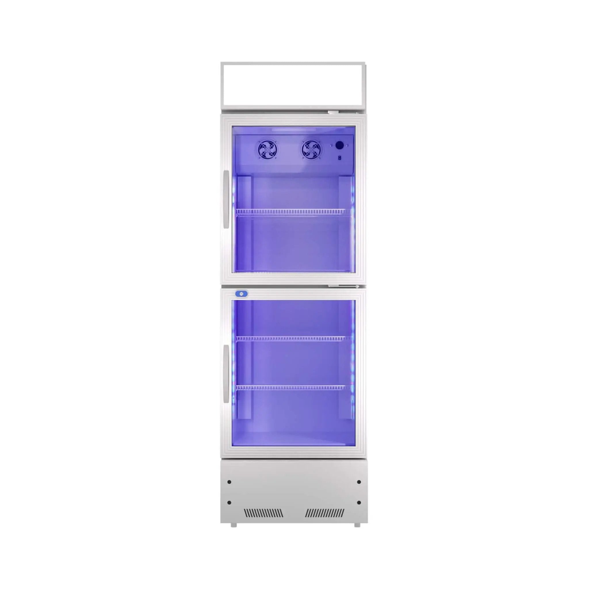 Commercial 2-Door Beverage Refrigerator Cooler With LED Lighting (SAK15896) by SAKSBY WHOLESALE