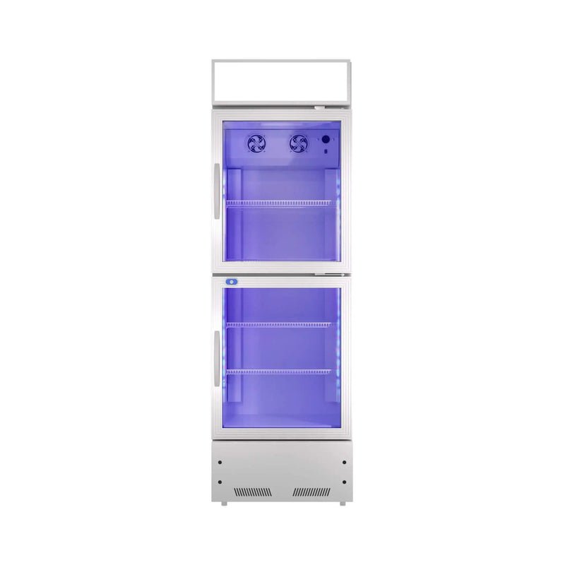 Commercial 2-Door Beverage Refrigerator Cooler With LED Lighting (SAK15896) by SAKSBY WHOLESALE