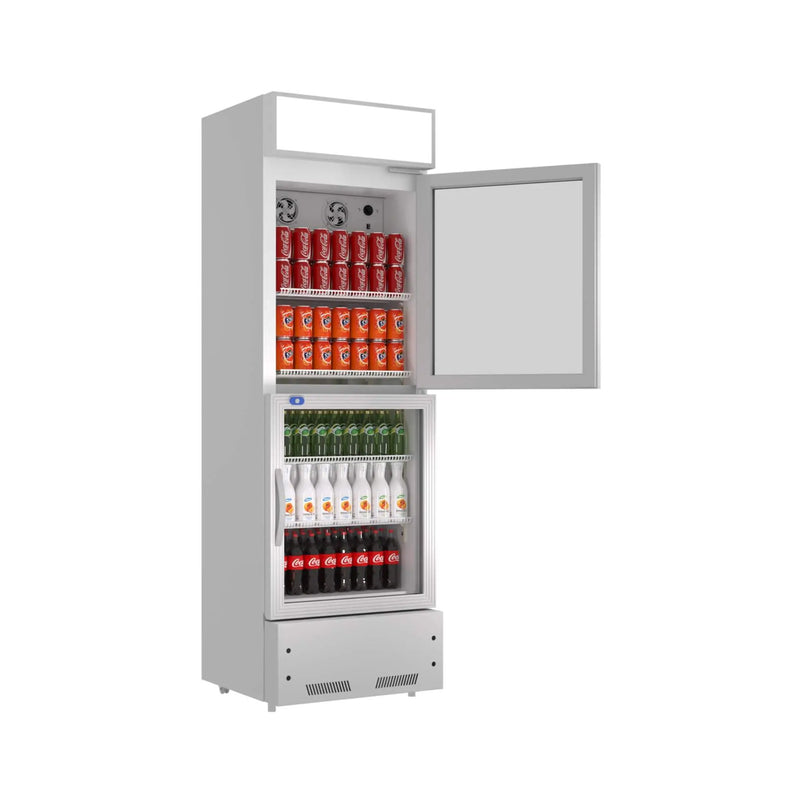 Commercial 2-Door Beverage Refrigerator Cooler With LED Lighting (SAK15896) by SAKSBY WHOLESALE