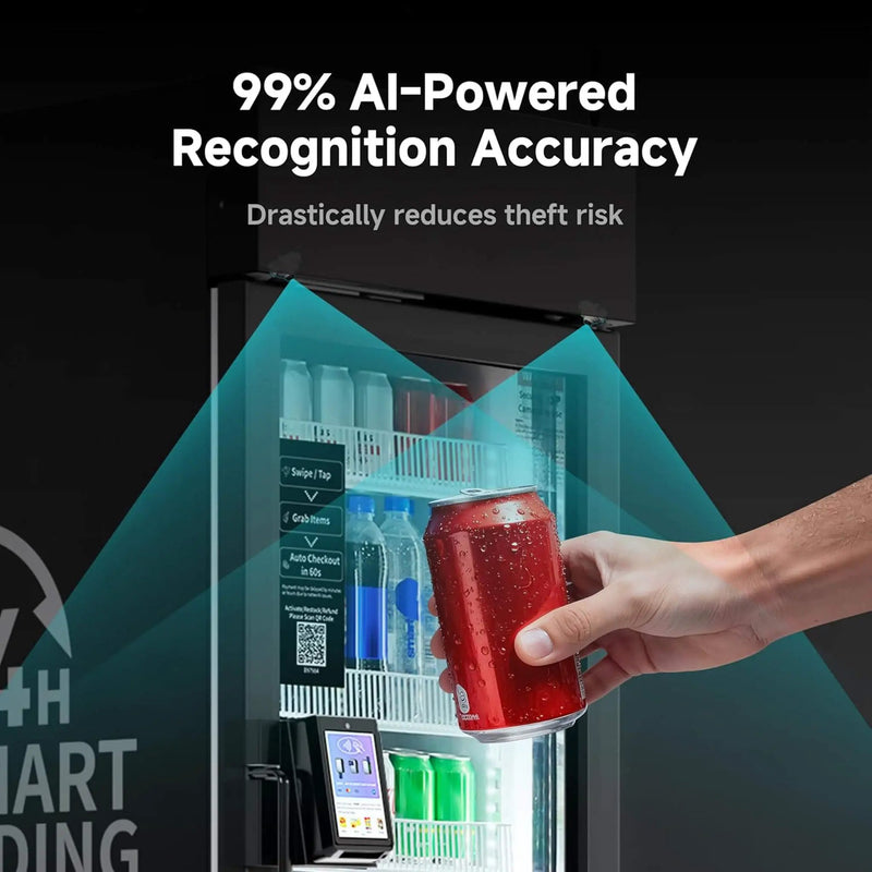 Commercial 252-Bottle AI-Powered Combo Refrigerated Vending Machine With Self-Checkout (SAK10538) by SAKSBY WHOLESALE