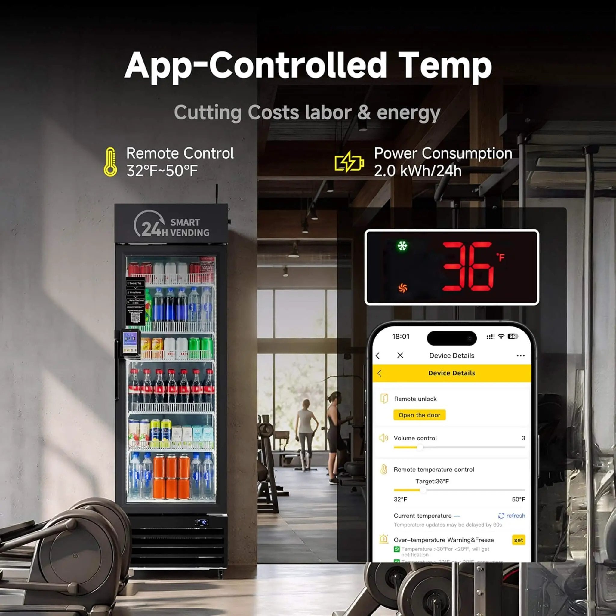 Commercial 252-Bottle AI-Powered Combo Refrigerated Vending Machine With Self-Checkout (SAK10538) by SAKSBY WHOLESALE