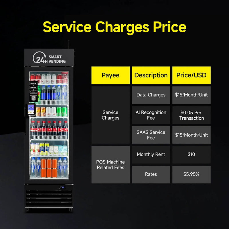 Commercial 252-Bottle AI-Powered Combo Refrigerated Vending Machine With Self-Checkout (SAK10538) by SAKSBY WHOLESALE
