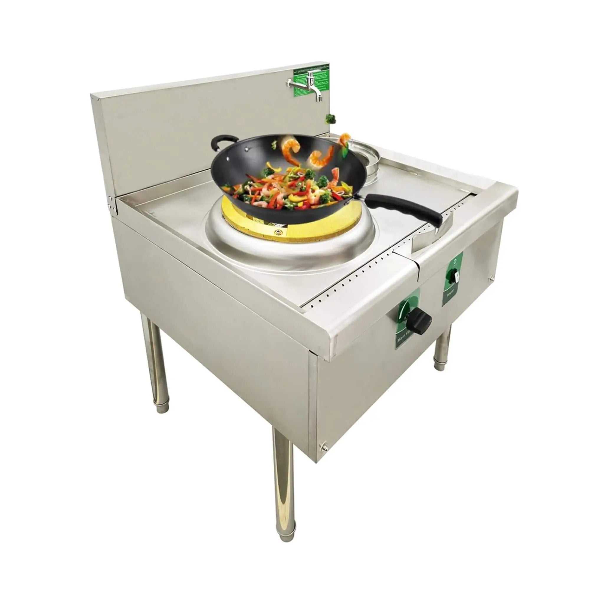 Commercial 85300 BTU Stainless Steel Single-Burner LPG NG Wok Stove (SAK46827) by SAKSBY WHOLESALE