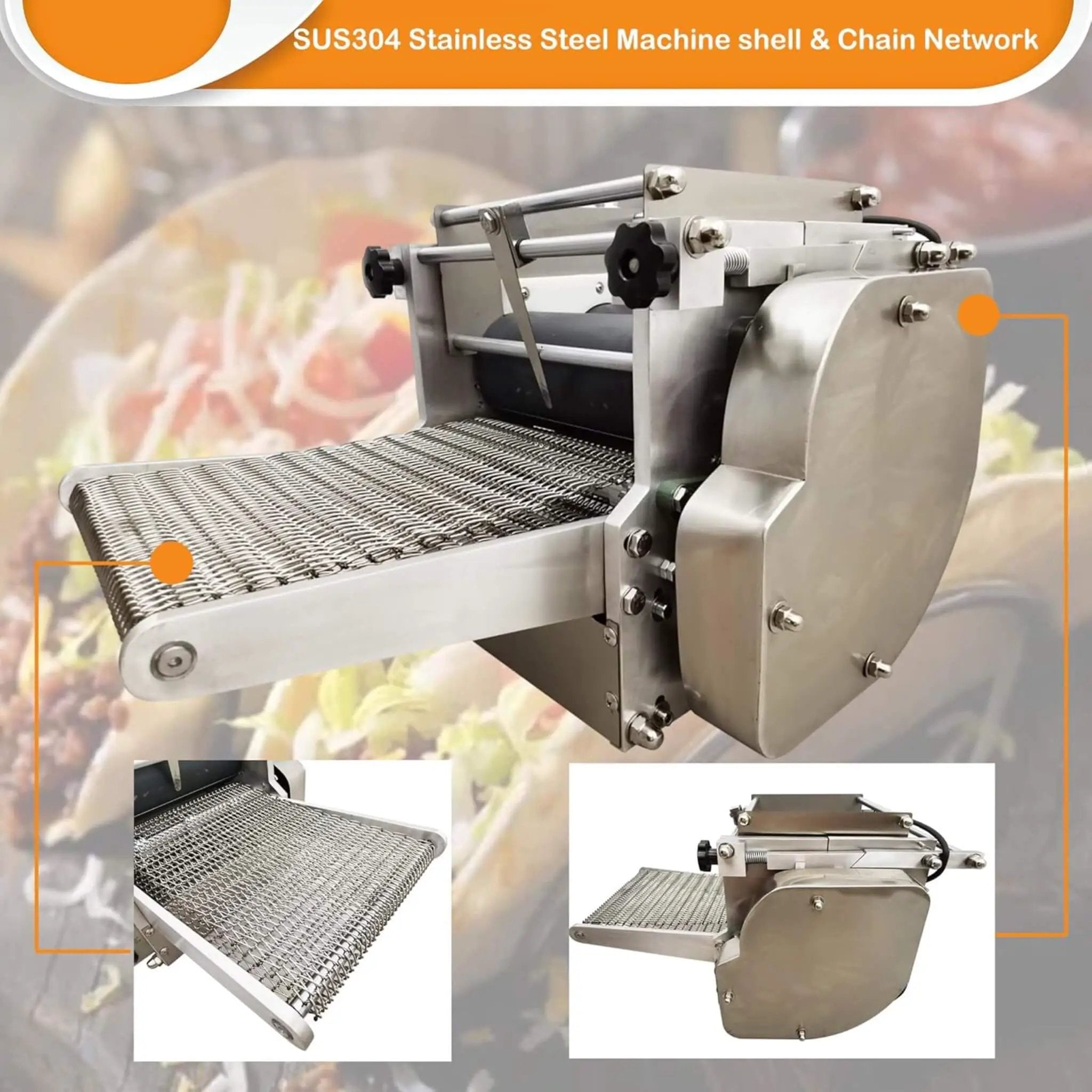 Heavy-Duty Commercial Automatic Corn Tortilla Making Machine (SAK60513) by SAKSBY WHOLESALE