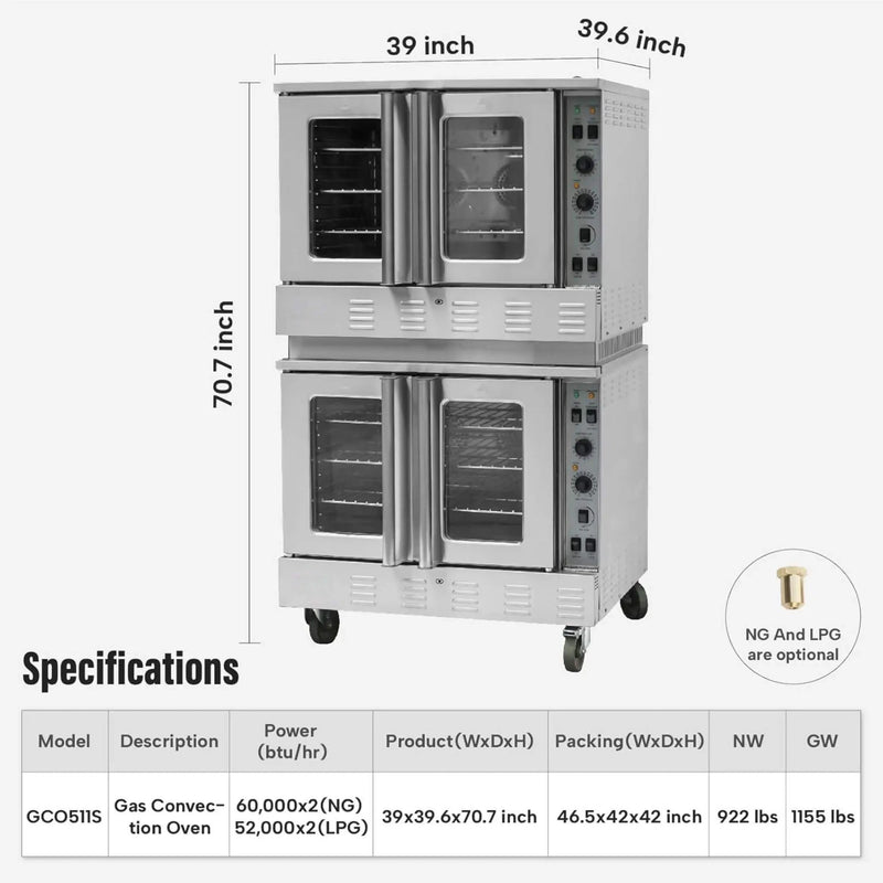Commercial Double-Stack 160K BTU 2-Burner Stainless Steel Gas Stock Pot Range (SAK18763) by SAKSBY WHOLESALE
