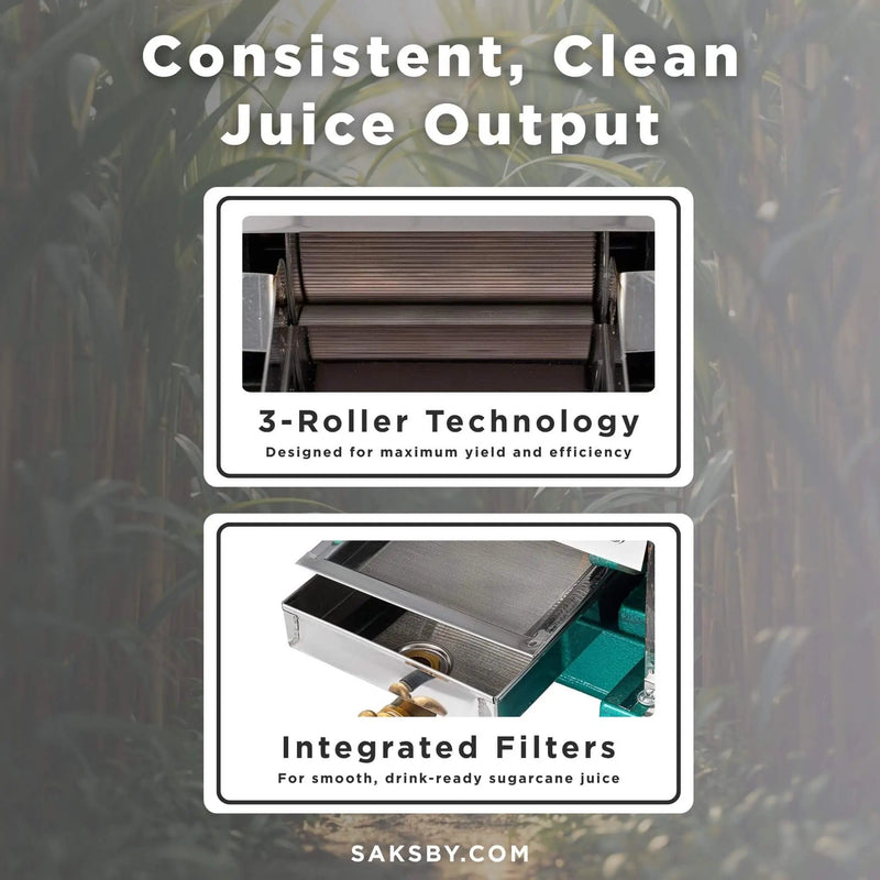 Heavy-Duty Commercial Manual Stainless Steel Sugar Cane Juicer (SAK81426) by SAKSBY WHOLESALE
