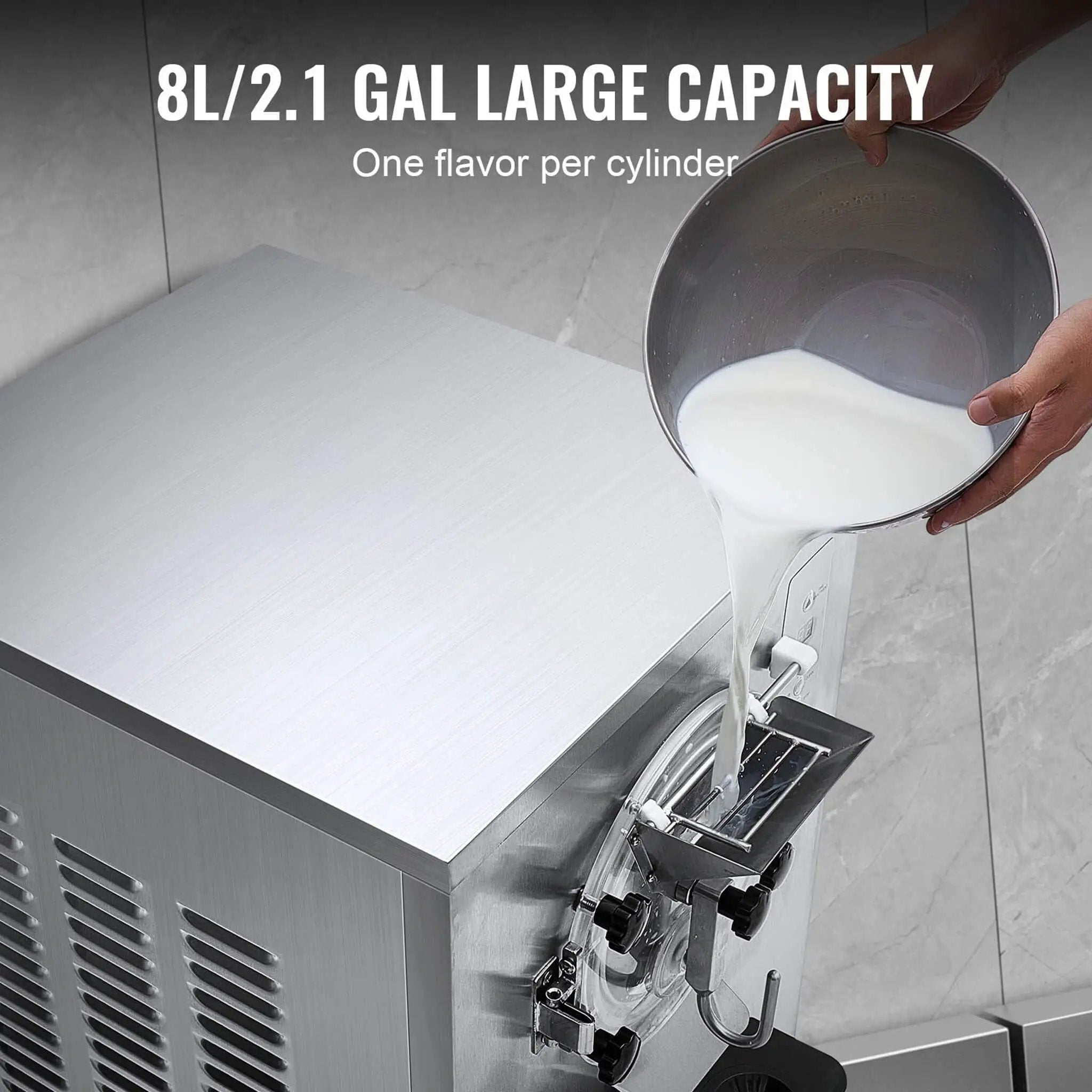Commercial 20-25L/H Single-Flavor Hard Serve Stainless Steel Ice Cream Machine (SAK20782) by SAKSBY WHOLESALE