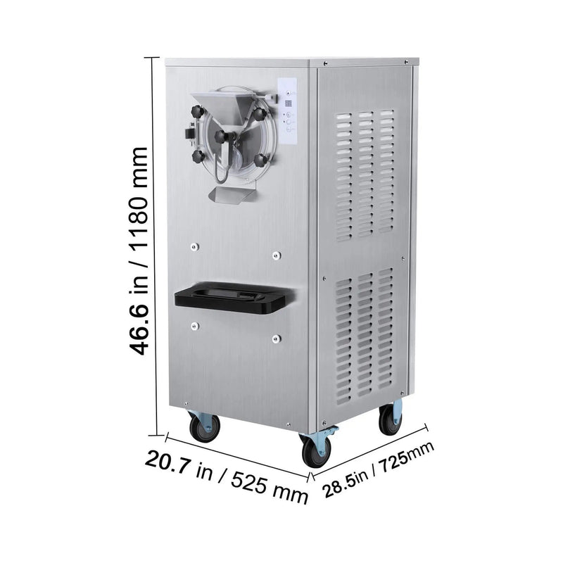 Commercial 20-25L/H Single-Flavor Hard Serve Stainless Steel Ice Cream Machine (SAK20782) by SAKSBY WHOLESALE