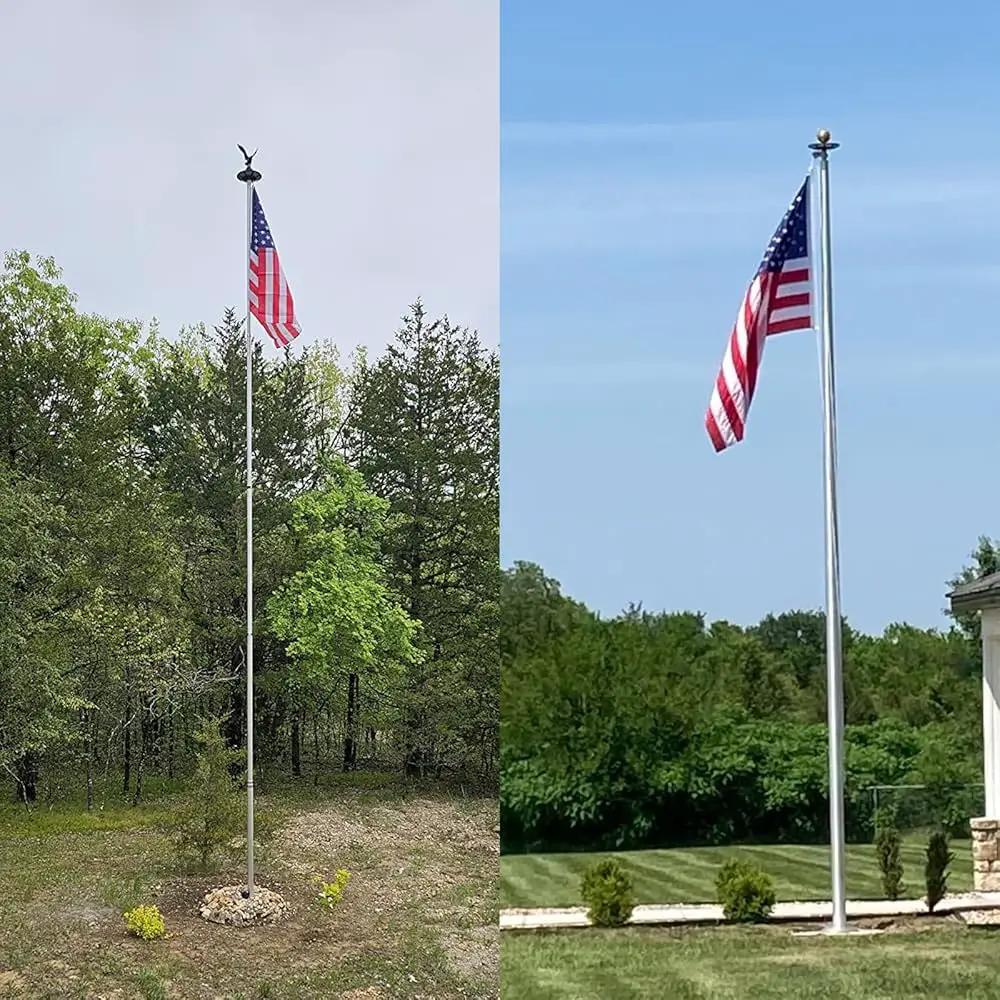 Commercial Solar Flag Pole Light Outdoor Dusk to Dawn, 266 led Light, 4200lm Super Bright by Outdoor Solar Outlet