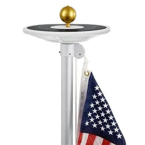 Commercial Solar Flag Pole Light Outdoor Dusk to Dawn, 266 led Light, 4200lm Super Bright by Outdoor Solar Outlet