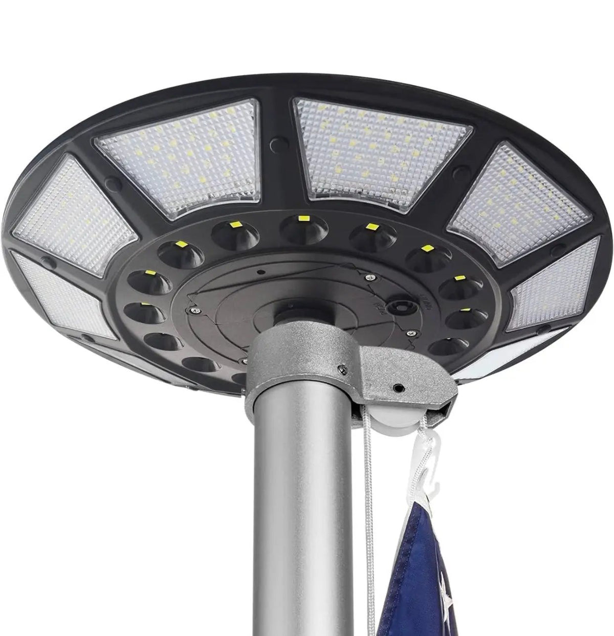 Commercial Solar Flag Pole Light Outdoor Dusk to Dawn, 266 led Light, 4200lm Super Bright by Outdoor Solar Outlet