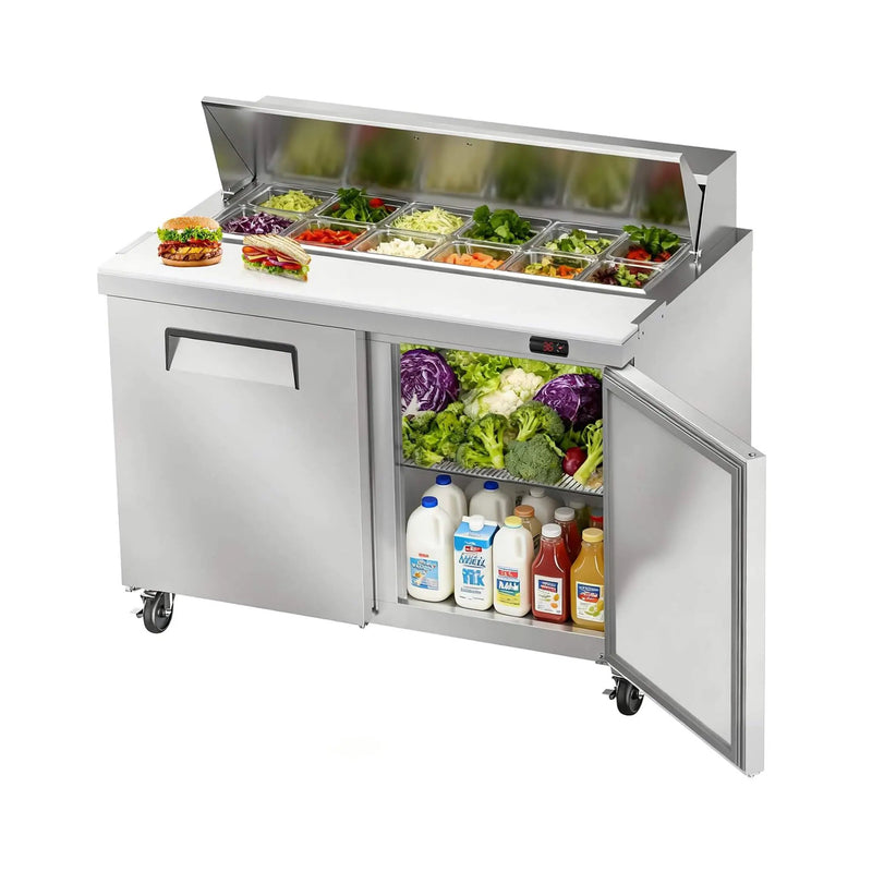 Commercial Stainless Steel Sandwich Prep Table Refrigerator (SAK19586) by SAKSBY WHOLESALE