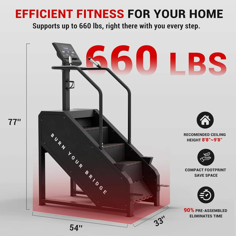 Rovix Commercial Stair Stepper With LED Display And 15 Resistance Levels (SAK91837) by SAKSBY WHOLESALE