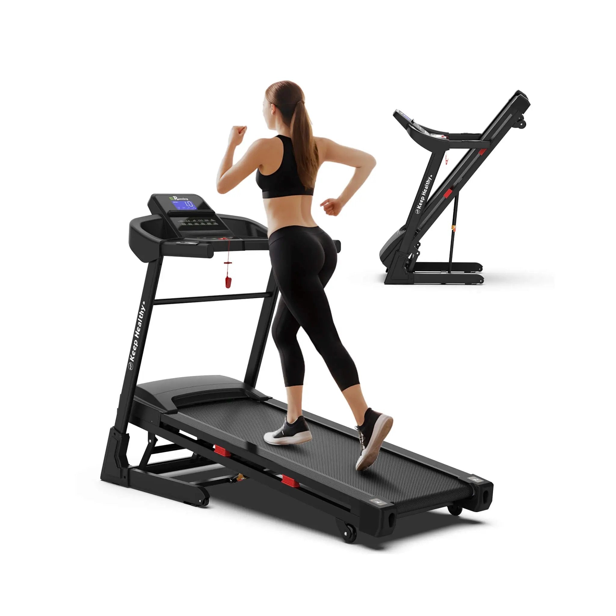 Rovix Compact 3.5HP Foldable Electric Treadmill With Bluetooth, LCD Display & 12 Pre-Set Running Programs (SAK25879) by SAKSBY WHOLESALE