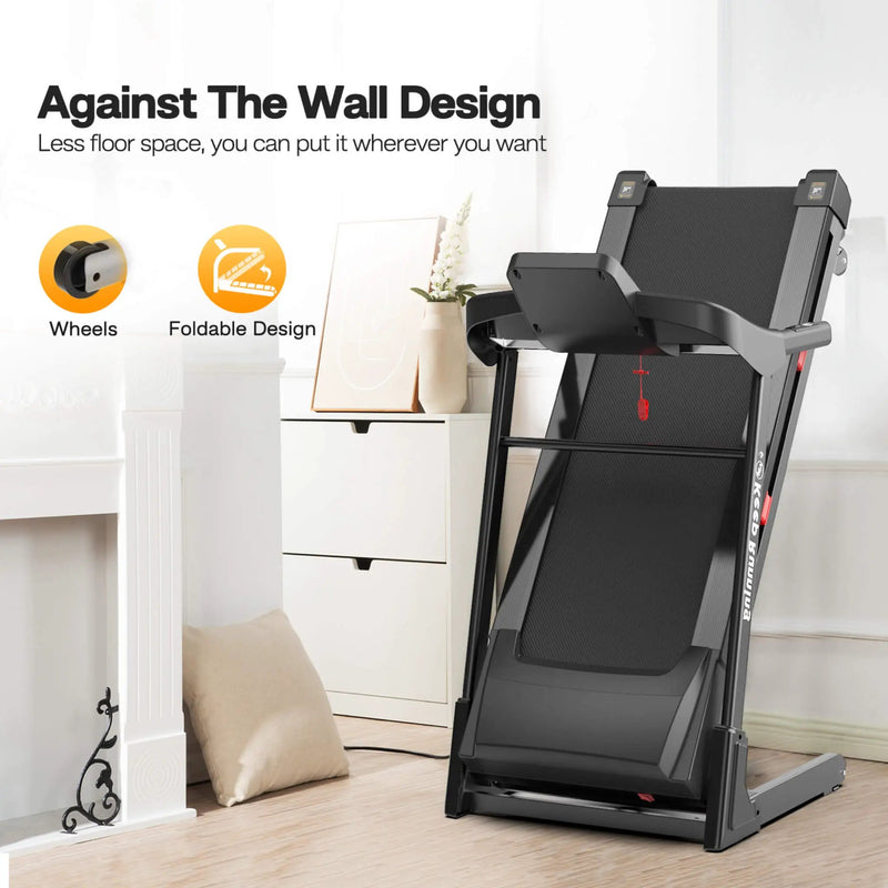Rovix Compact 3.5HP Foldable Electric Treadmill With Bluetooth, LCD Display & 12 Pre-Set Running Programs (SAK25879) by SAKSBY WHOLESALE