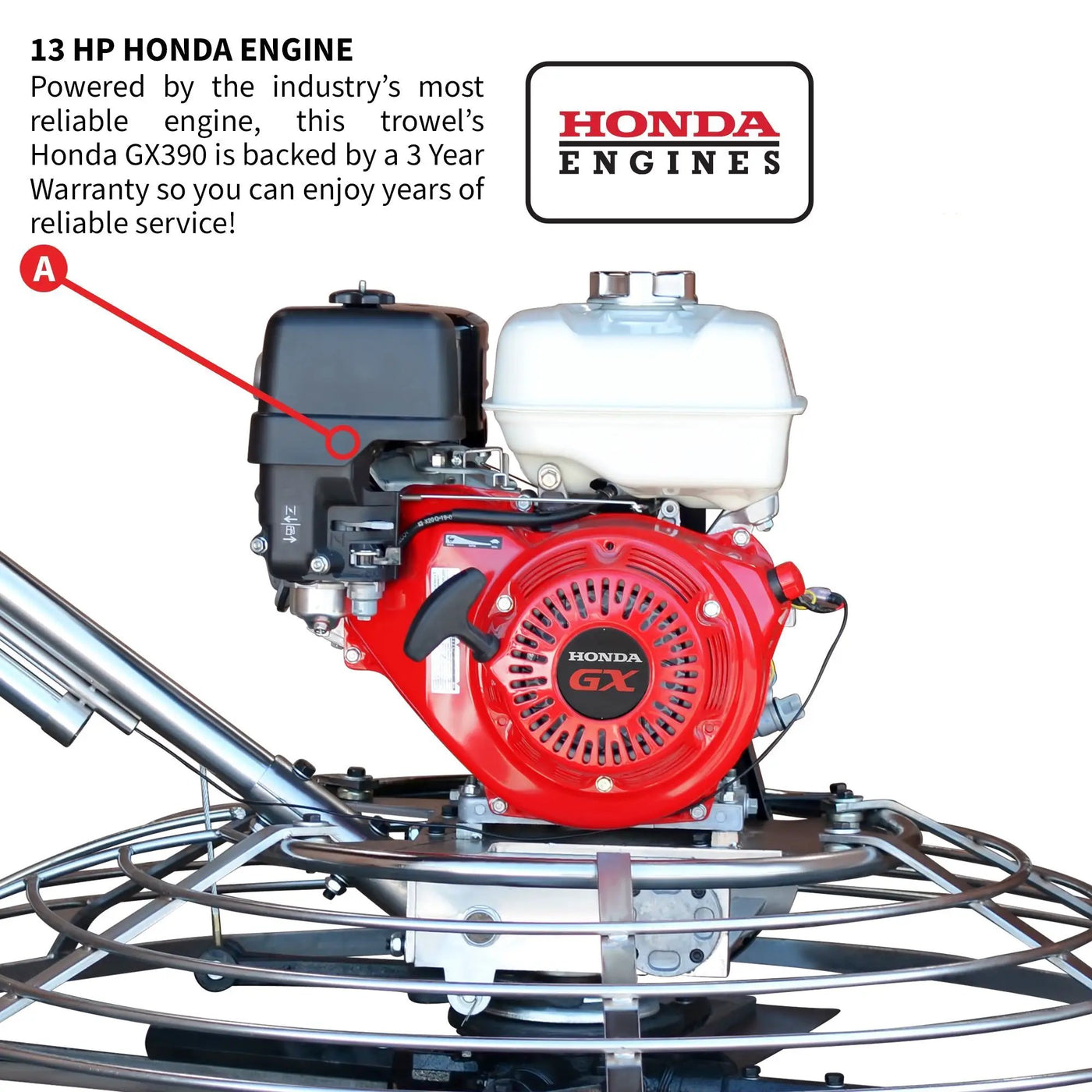 46" Concrete Power Trowel 13HP Honda with Float Pan Cement Finishing Tool by Tomahawk Power