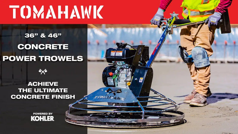 36" Concrete Power Trowel 6HP Kohler Float Pan Screed Edge Cement Finishing Tool by Tomahawk Power